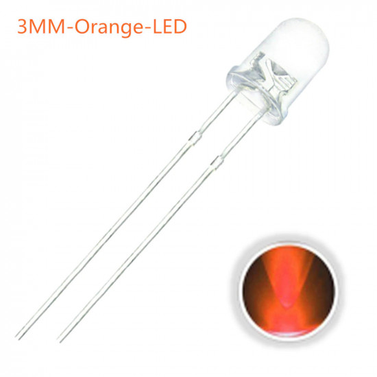 LED 3MM Orange 10 pack