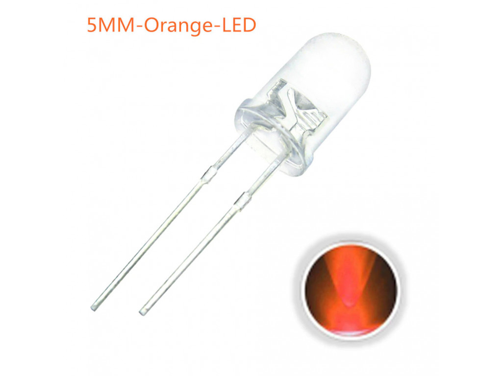 LED 5MM Orange 10 pack