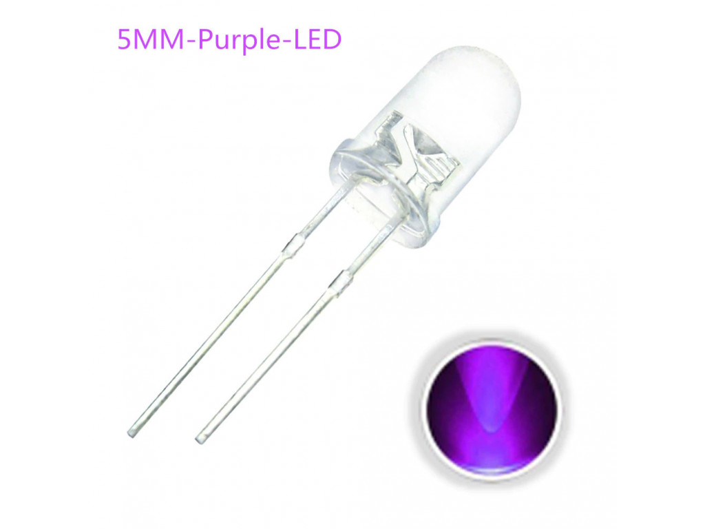 LED 5MM Purple 10 pack
