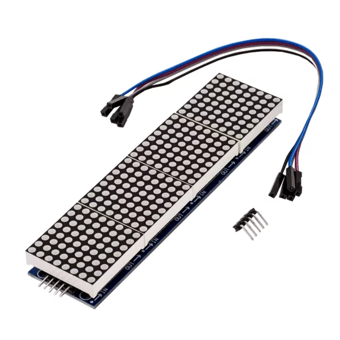 MAX7219 4-in-1 LED Dot Matrix Display Module With 5P Line - Foto 6