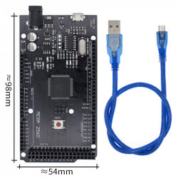 MEGA2560 R3 Black microUSB TENSTAR, with cable MEGA2560 R3 Black microUSB TENSTAR, with cable