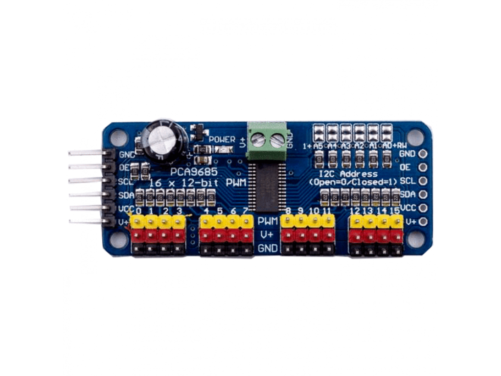 PCA9685 16-Channel 12-bit PWM Servo Motor Driver I2C Module For Arduino