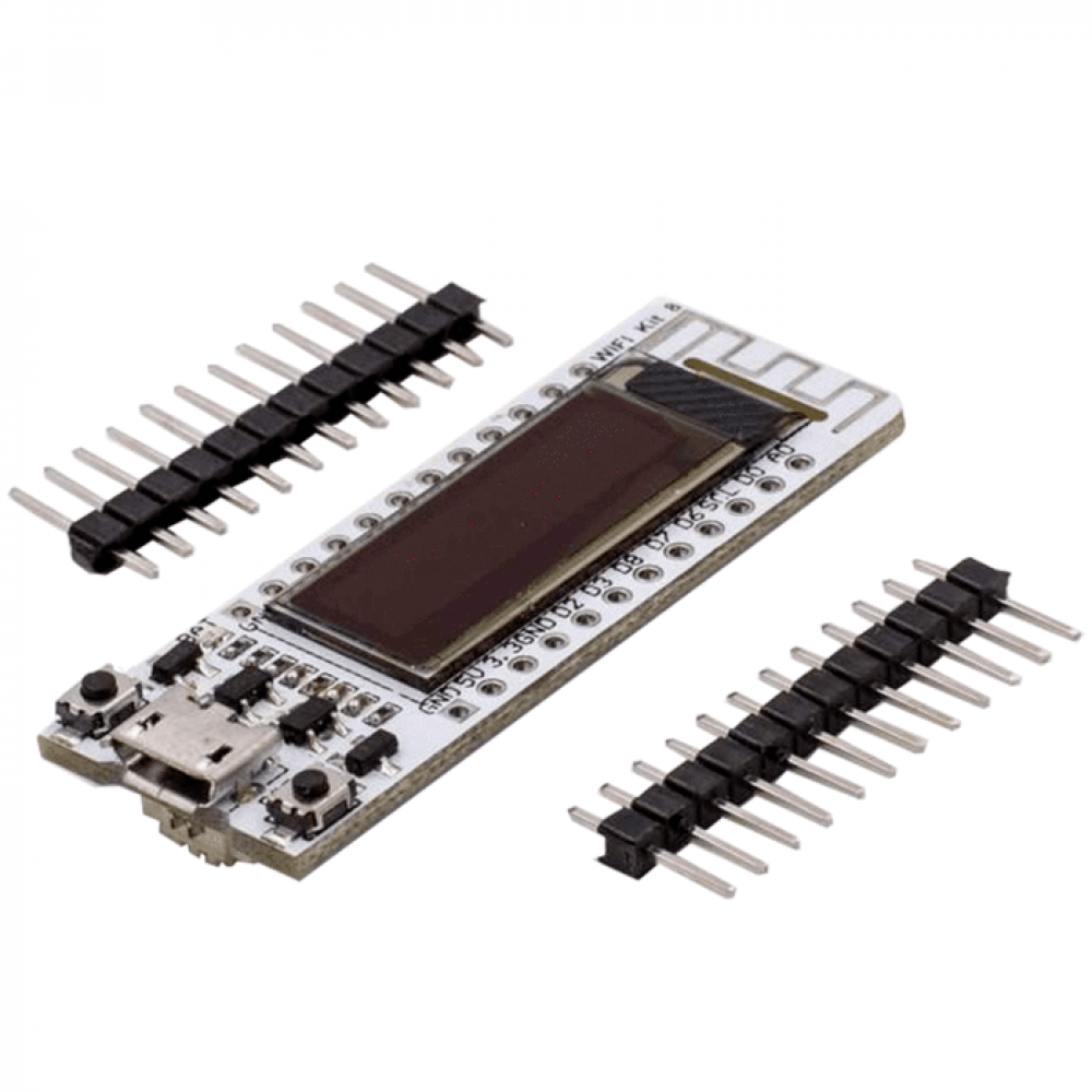 Module 5b. Esp8266 built-in OLED – Heltec WIFI Kit 8 Pin Connector. 0.91 OLED NODEMCU. OLED-091.