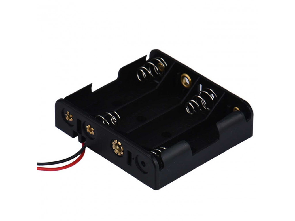 4 x AA Battery holder flat