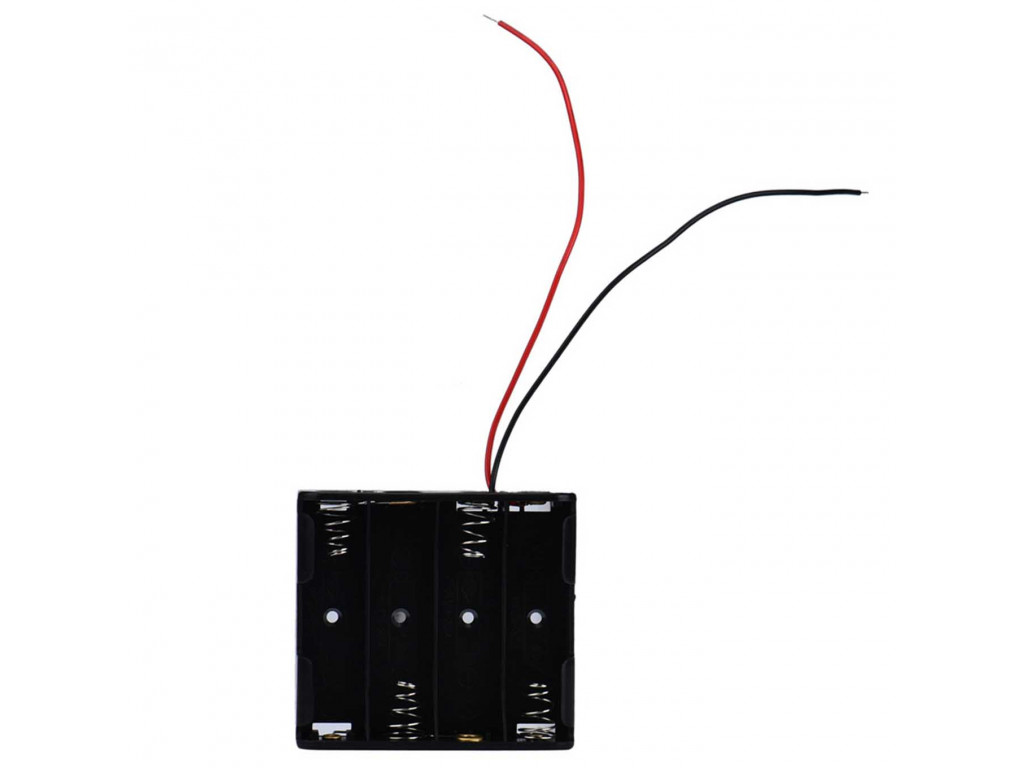 4 x AA Battery holder flat
