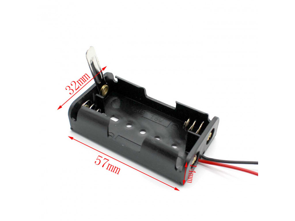 2xAA Battery Box with knife