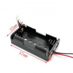 2xAA Battery holder box with knife 2xAA Battery holder box with knife
