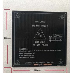 Heated Bed MK3 220x220x3mm 12/24V Heated Bed MK3 220x220x3mm 12/24V