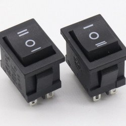 6-Terminals 3 Position ON/Off/ON KCD2-203 Boat Rocker Switch 6A/250VAC 6-Terminals 3 Position ON/Off/ON KCD2-203 Boat Rocker Switch 6A/250VAC