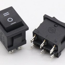 6-Terminals 3 Position ON/Off/ON KCD2-203 Boat Rocker Switch 6A/250VAC 6-Terminals 3 Position ON/Off/ON KCD2-203 Boat Rocker Switch 6A/250VAC