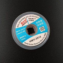 Desoldering Wick 3.5mm x 1.5m HWY-3515 Desoldering Wick 3.5mm x 1.5m HWY-3515