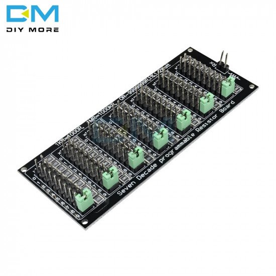 Decade Resistor Board Module 1R 9999999R Step 1R 1% 1/2 Watt jumper caps 200v