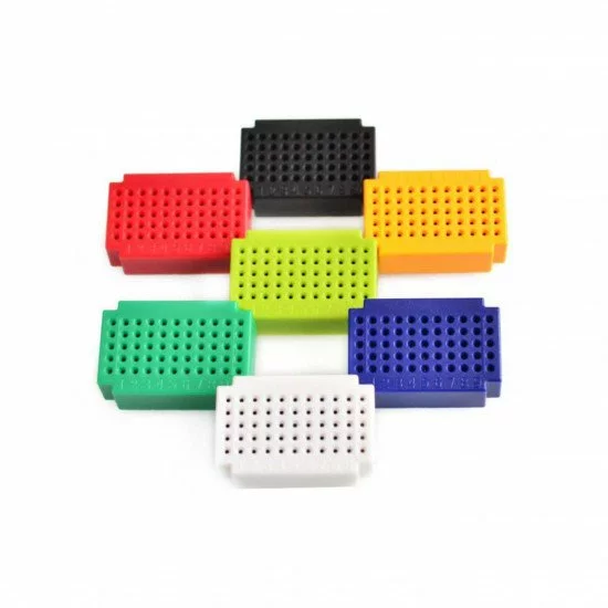 Kit Breadboard GCSUPERMARKET 7 Pezzi – 5 Mini Breadboard 55 Punti + Adattatore PCB, Per Prototipi Senza Saldatura