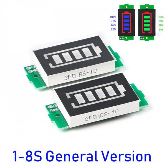 MH-DL18S 1S-8S Lithium Battery Power Display Module