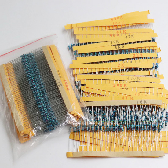 Resistor 10pack  THT Metal film 1/4W 1R~9k1 1%