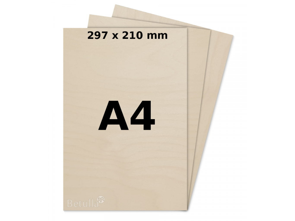 Birch plywood 6mm A4 for laser, pyrography, craft and model making