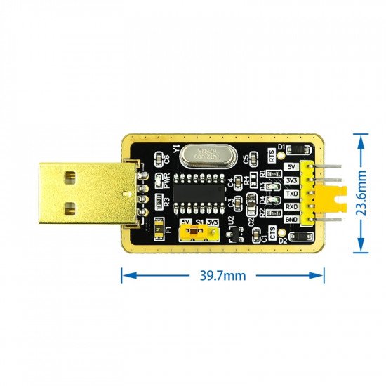 CH340G USB to Serial TTL module, 3.3 and 5V