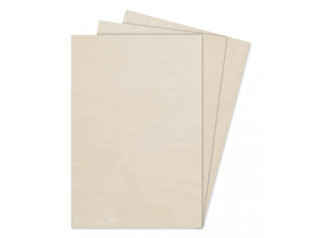 Poplar plywood 3mm A4 for laser, pyrography, craft and model making