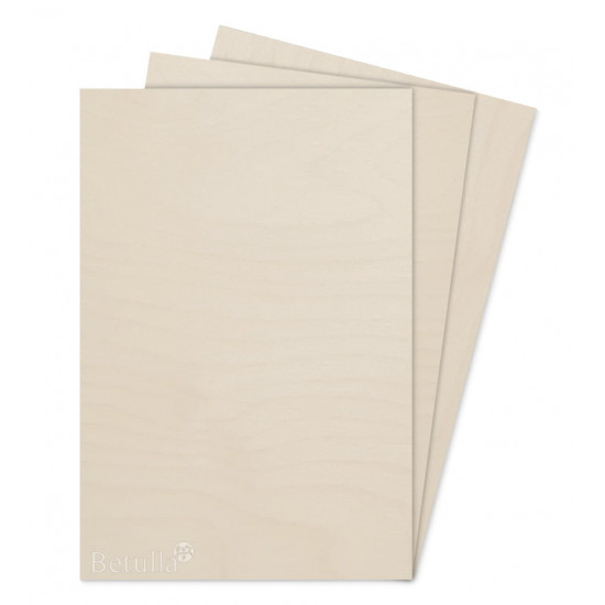 Poplar plywood 3mm A4 for laser, pyrography, craft and model making