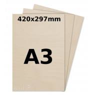 Birch plywood for laser, pyrography, craft and model making 3,4,5 and 6mm