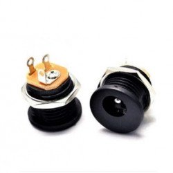 DC-022 5.5-2.1 Round hole screw nut DC power socket
