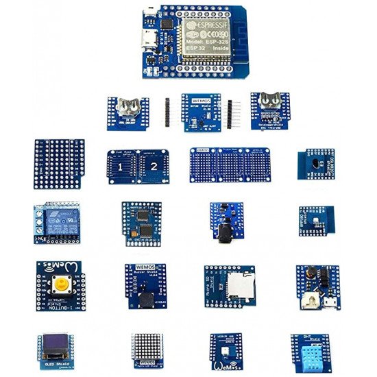 ESP32 Educational Kit: ESP32 D1 mini Board & 10 projects/sensor Kit ESP32 Educational Kit: ESP32 D1 mini Board & 10 projects/sensor Kit