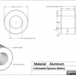 Openbuilds aluminium spacer 9mm Openbuilds aluminium spacer 9mm