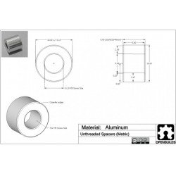 Openbuilds aluminium spacer 9mm Openbuilds aluminium spacer 9mm