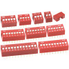 DIP Switch 2.54mm red slip type 1p/2p/3p/4p/5p/6p/8p/10p