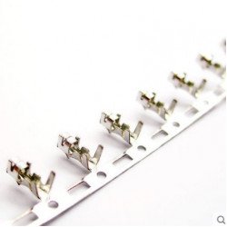JST XH Style 2.54mm Crimp Terminal, strip of 25. JST XH Style 2.54mm Crimp Terminal, strip of 25.