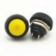 PBS-33B Push Button Momentary,12mm, Waterproof, 2 PIN - Yellow