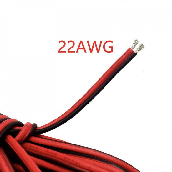 UL2468 2 Core PVC Power cable Red-Black 22AWG